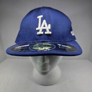 Los Angeles Dodgers 2007 New Era 59FIFTY Fitted Hat Size 8 Blue MLB On Field Cap